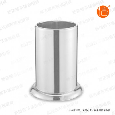 新疆不锈钢圆形冲孔筷子筒（带脚座）