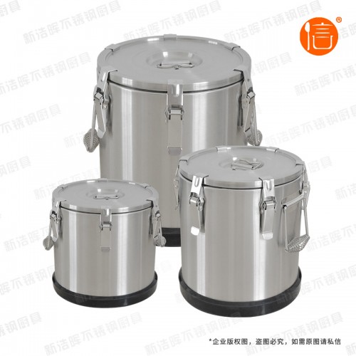 黄石双层加密不锈钢保温桶（含硅胶）