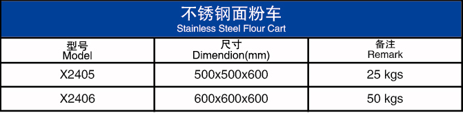 不锈钢面粉车