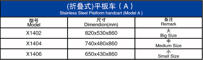 折叠式平板车A