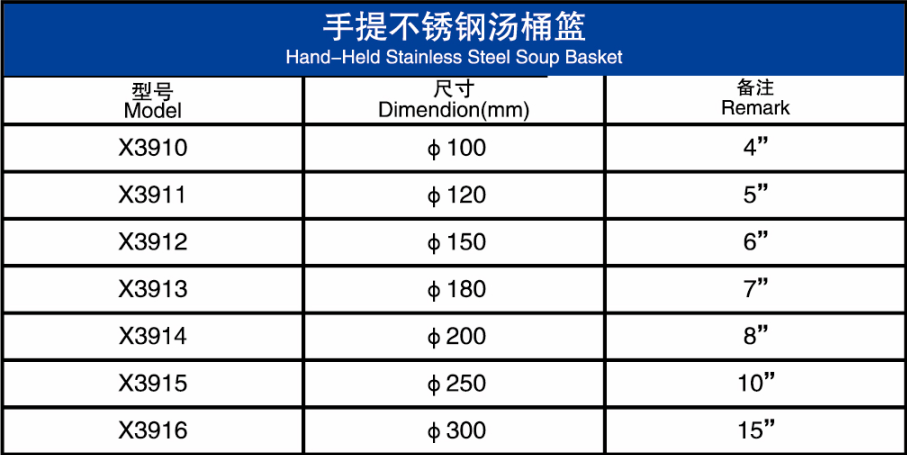 手提不锈钢汤篮