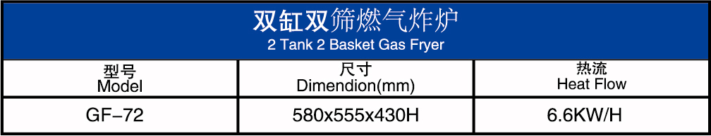 双杠双筛燃气炸炉