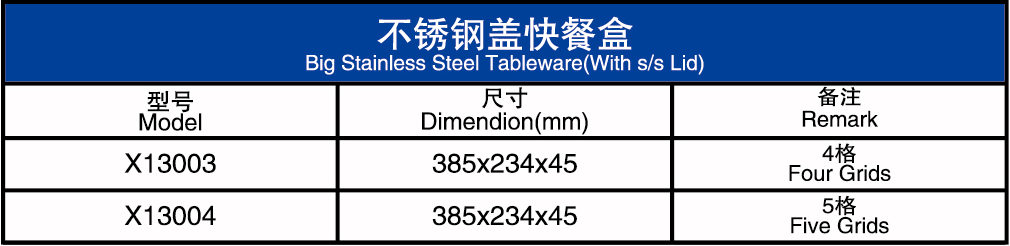 不锈钢带盖快餐盒